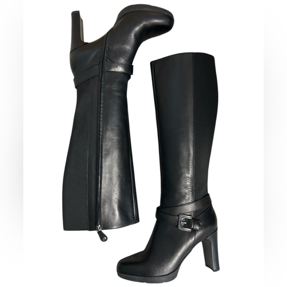 Geox Shoes - Geox NWOT size 9.5 leather and fabric boots stunning! Lots of stretch in calf